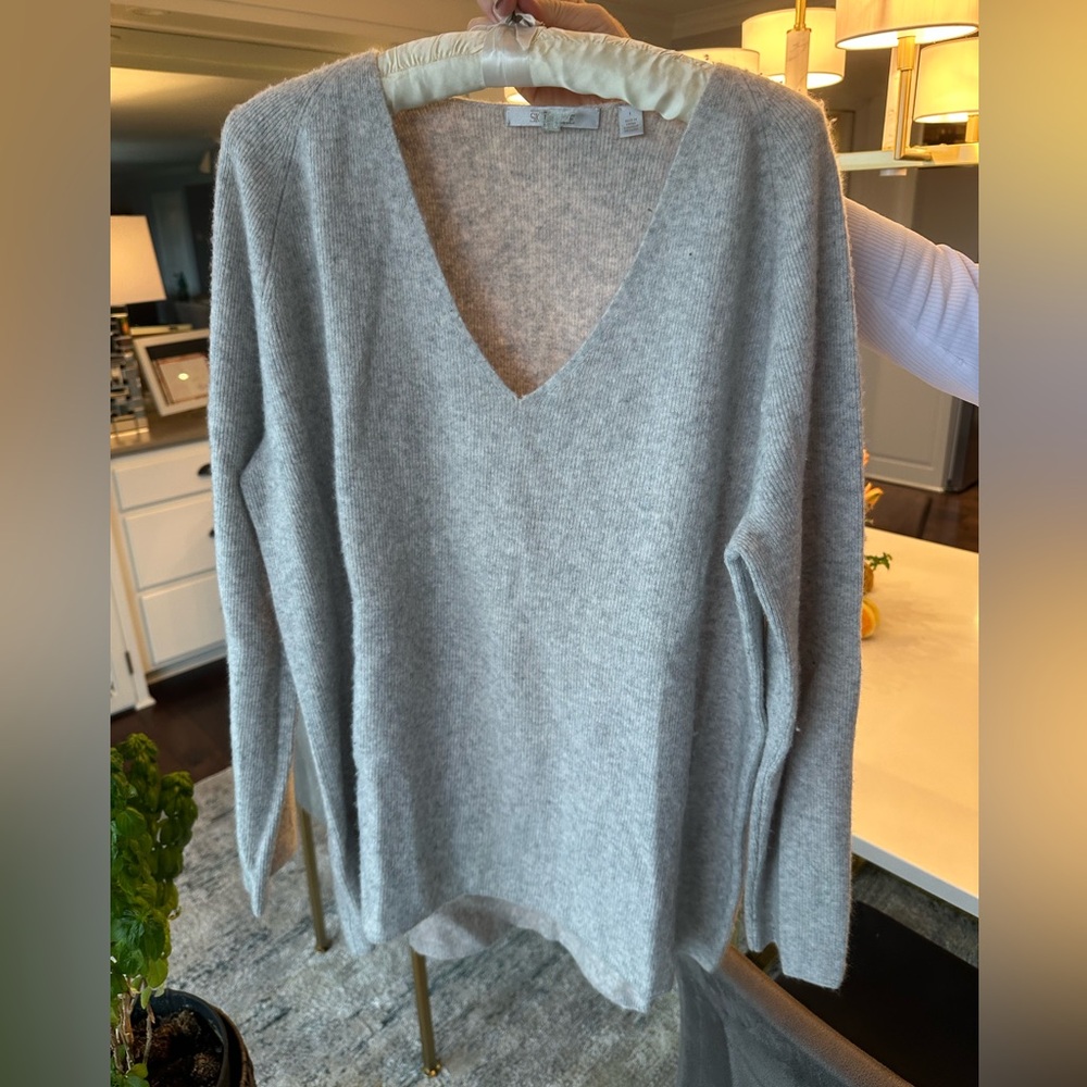 100% cashmere gray sweater.
